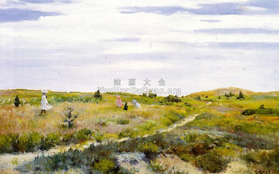 Along the Path at Shinnecock - 威廉·梅里特·查斯